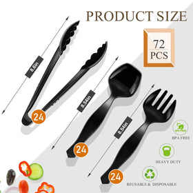 Mwellewm plastic serving forks ideal for salads, sides, and casual dining.