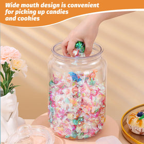 Mwellewm airtight cookie jar clear plastic keeps treats fresh and organized.