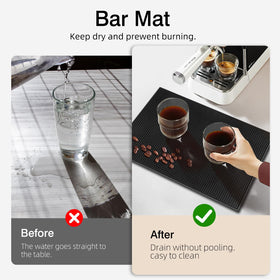 mwellewm bar mats are dishwasher safe for quick cleanup after service