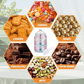 Mwellewm classroom or party display jar set attracts guests and organizes snacks.