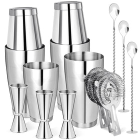 Mwellewm cocktail shaker set with 28 oz tin for smooth, professional drinks.