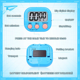 Mwellewm 12-pack timers in six colors for color-coded tasks.