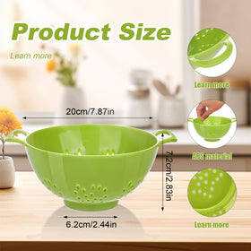 mwellewm dishwasher-safe plastic colander for easy cleanup after prep.