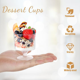 mwellewm durable party cups ideal for desserts and beverages.