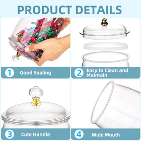 MWellewm glass-like plastic jar shows contents in a chic, durable design.
