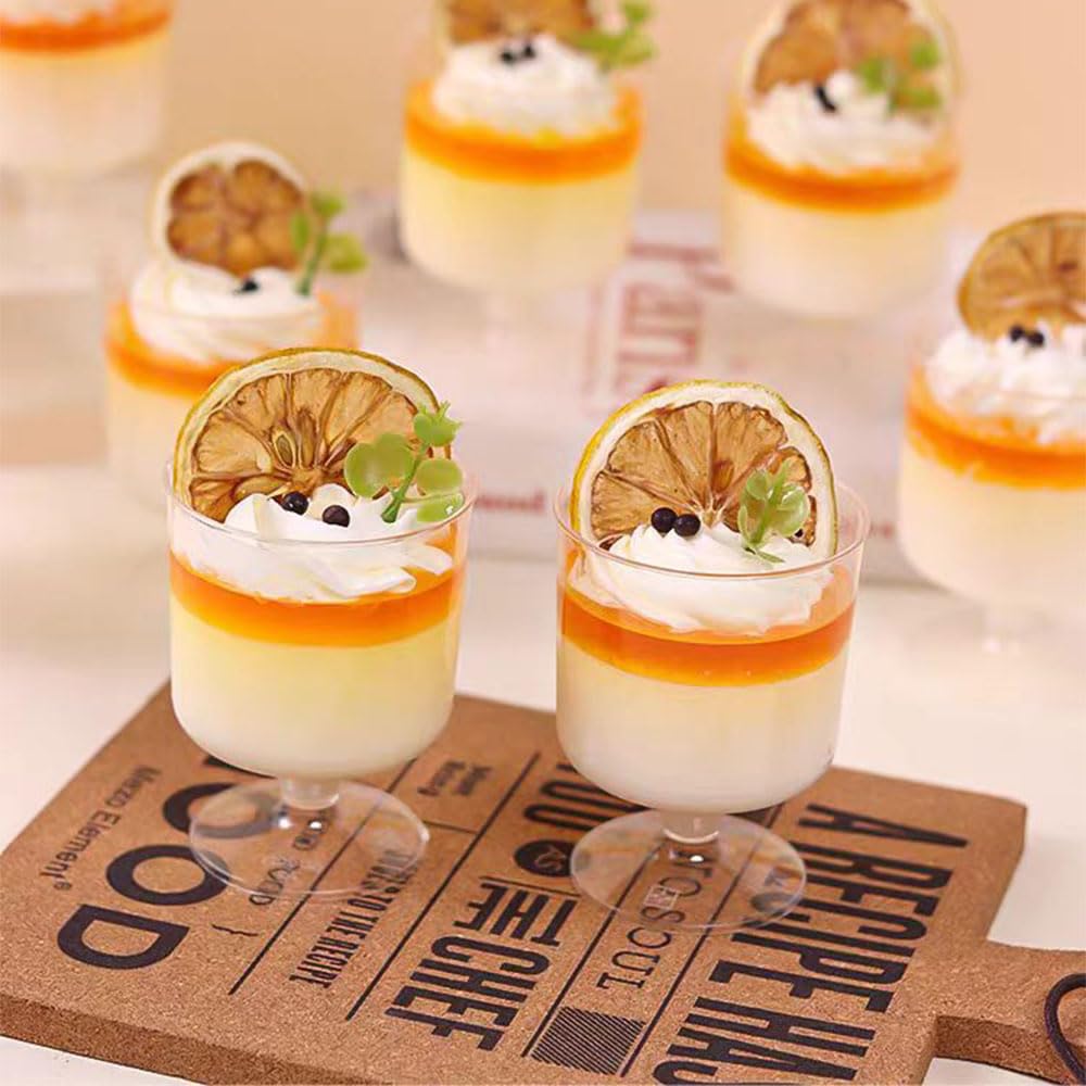 mwellewm goblet-style mini cups for chic party presentations.