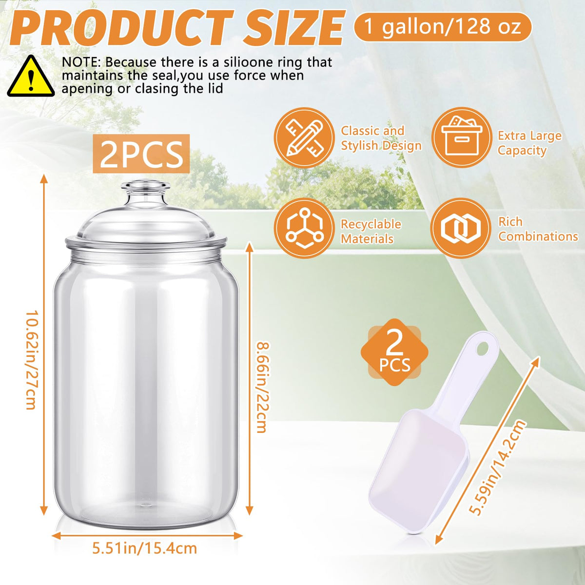 Mwellewm large 1-gallon candy dispenser suitable for weddings, parties, or home use.