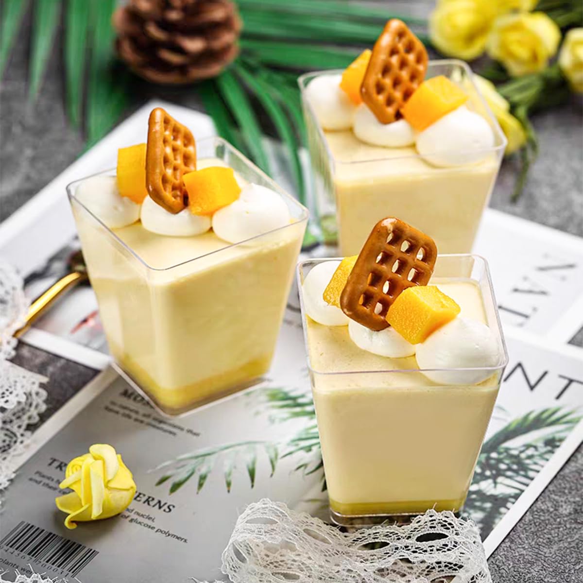 mwellewm mini parfait cups for trifles and yogurts