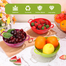 mwellewm mini plastic colander perfect for washing berries and small vegetables.