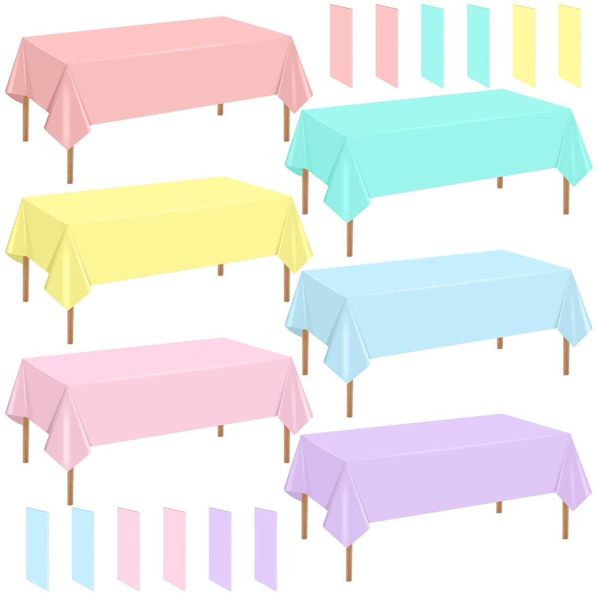 mwellewm pastel tablecloth in rose pink protecting a birthday party table