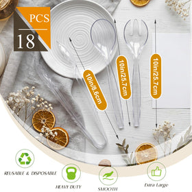 Mwellewm plastic disposable serving utensils with sturdy construction for frequent events