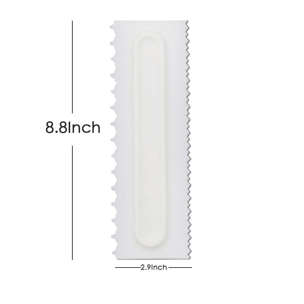 Mwellewm plastic sawtooth comb for precise cake edges and decorative borders.