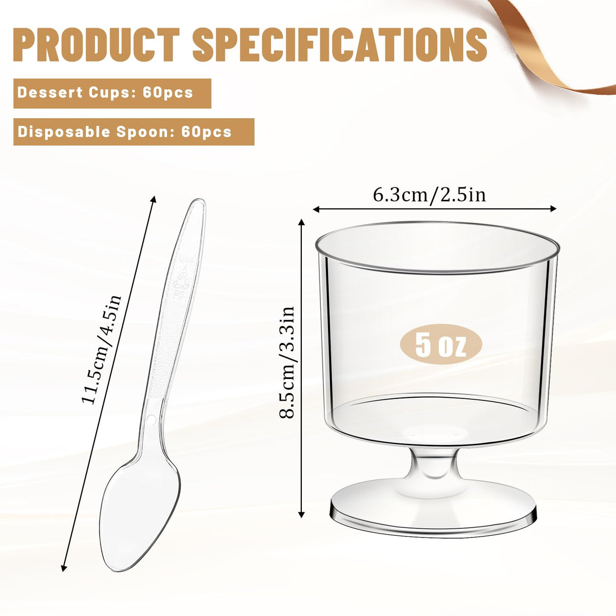 mwellewm reusable crystal-clear cups offer sturdy serving options.