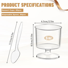 mwellewm reusable crystal-clear cups offer sturdy serving options.