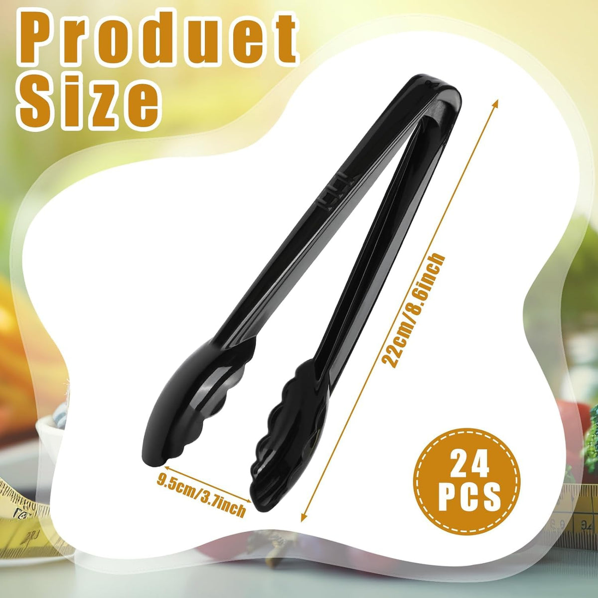 Mwellewm smooth-edges tongs ensure comfortable use and easy cleaning after events.
