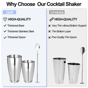 Mwellewm strainer keeps pours clean and controlled.
