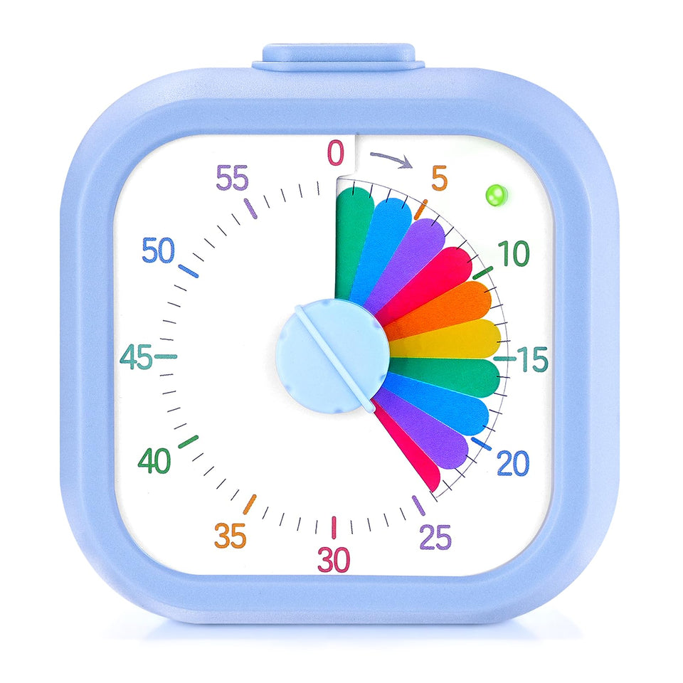 Mwellewm visual timer with blue front display supports focus during study sessions.
