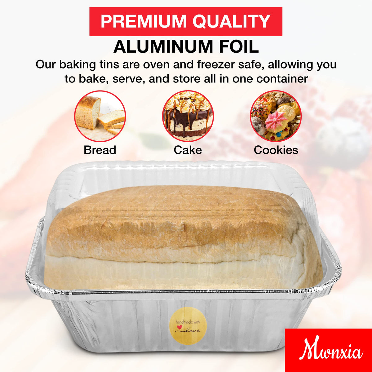 Mwnxia Handmade with Love stickers add a personal touch to baked gifts