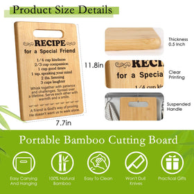 MY-ALVVAYS bestie cutting board with engraved words for a heartfelt gift