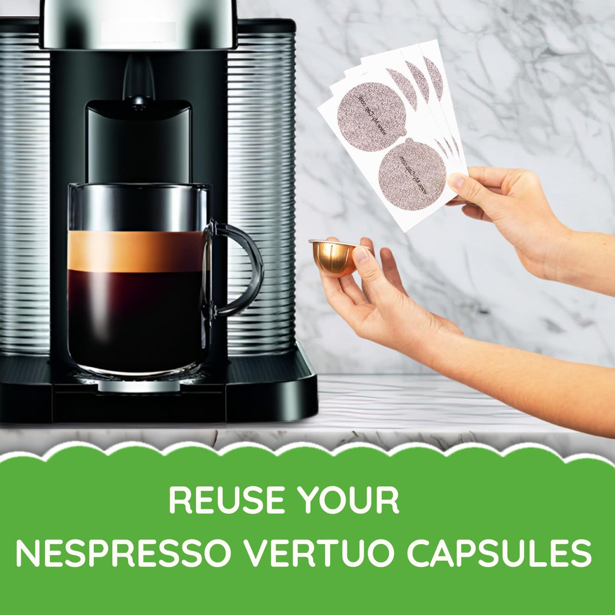 Reusable My-Cap capsules ready for refilling and brewing