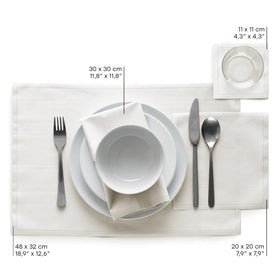 Durable MY DRAP Basics napkin shown ready for multiple uses, up to six washes.