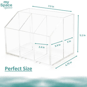 My Space Organizers durable acrylic construction ensures long lasting counter organization.