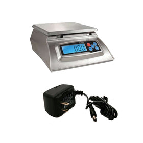 My Weigh KD-8000 scale with stainless steel base for precise kitchen weighing.