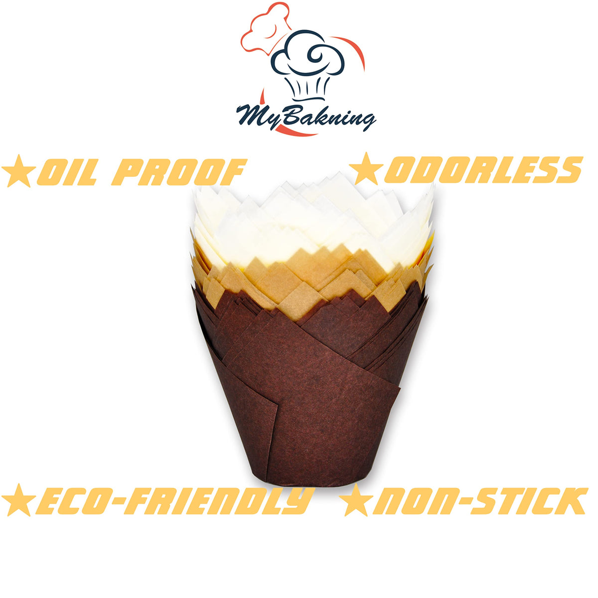 MyBakning eco-friendly greaseproof cups support sustainable baking choices.