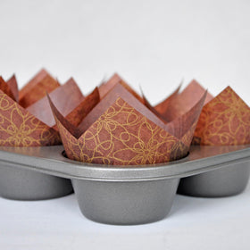 MyBakning jumbo tulip cups packaging case of 130 pieces.
