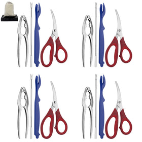 MYBMHTNB seafood tools set crab crackers in action for easy shell cracking.
