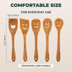 MyFancyCraft spurtles celebrate natural cherry wood grain and color variation.