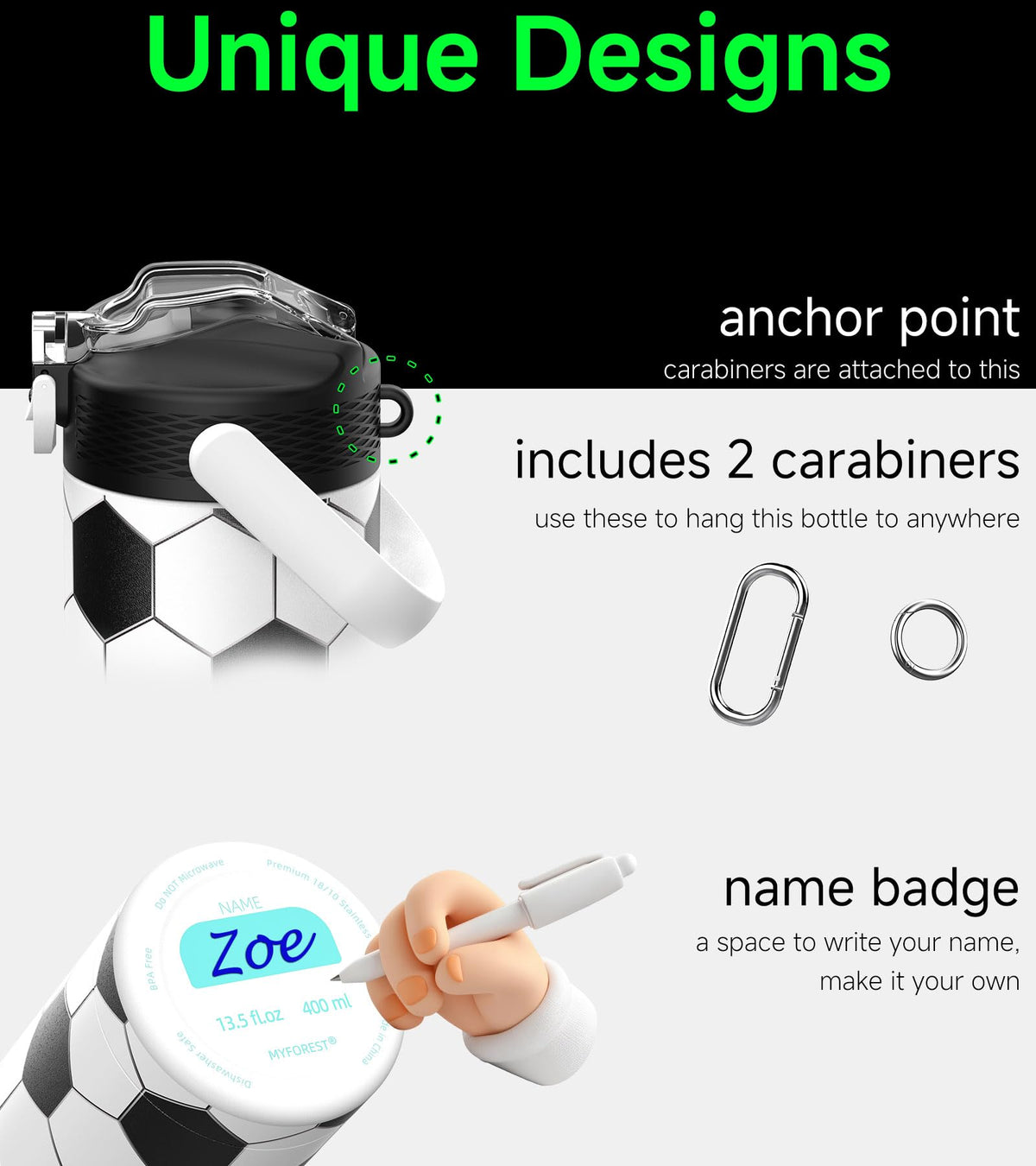 MYFOREST name-spot area allows easy kid identification at school