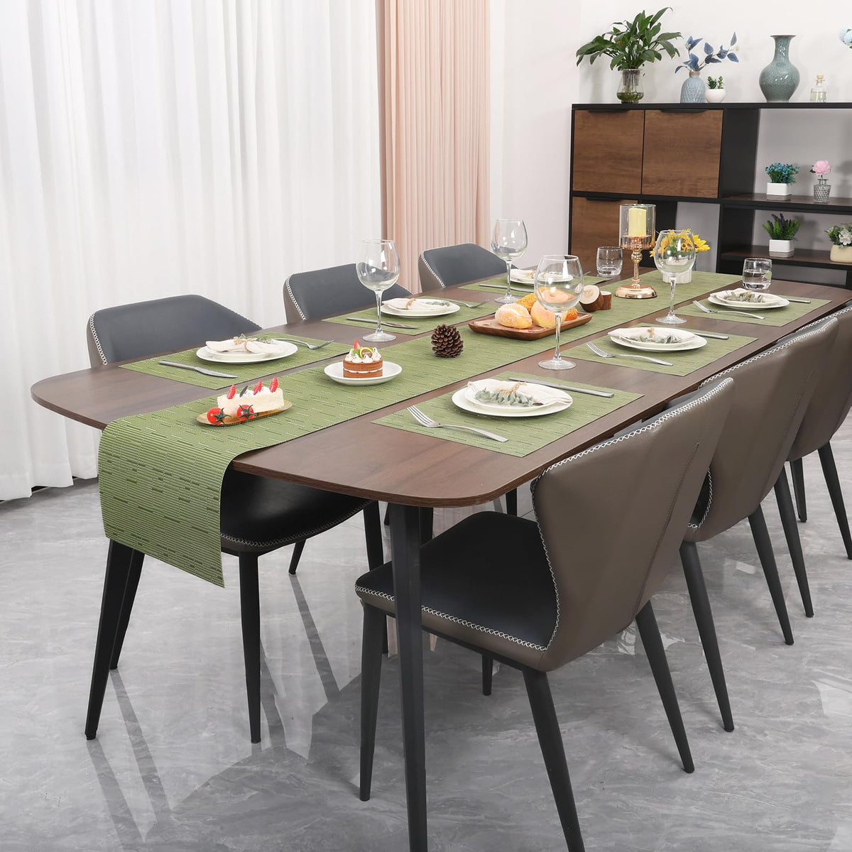Myir JUN placemats styled for stylish home dining setup.
