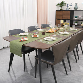 Myir JUN placemats styled for stylish home dining setup.
