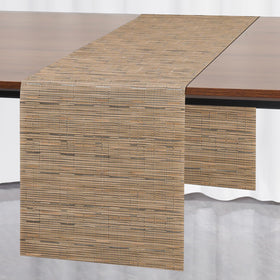 Myir JUN table runner 55-inch light brown PVC for durable, easy-clean dining decor.