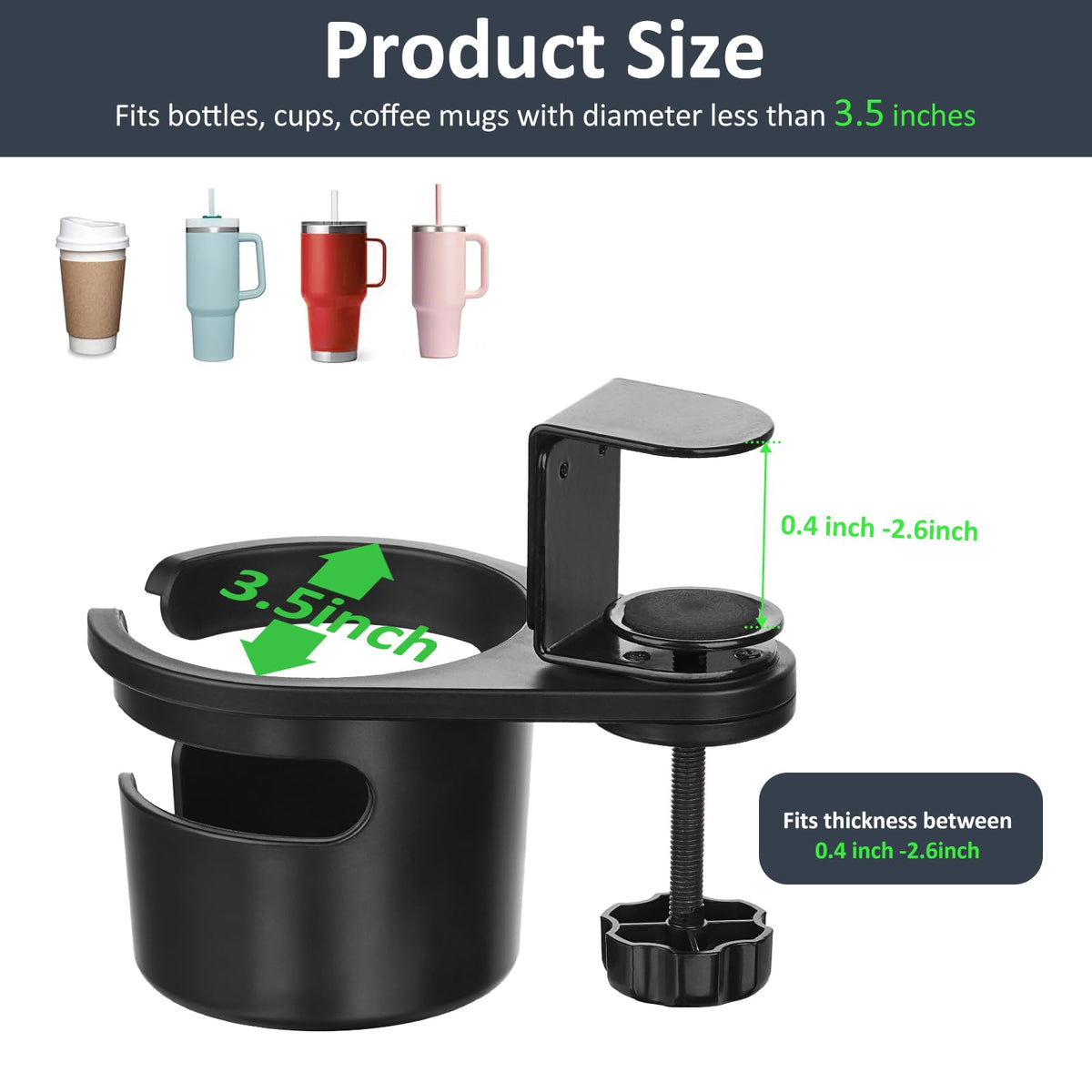 MYITYARD anti-spill clip prevents tipping during movement.