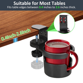 MYITYARD drink cup holder table clip holds mugs and bottles securely.