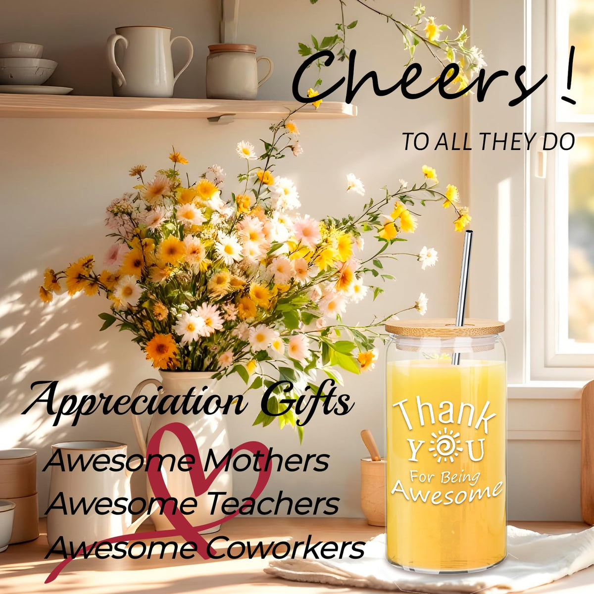 MYKILOS crochet sunflower accent adds cheerful desk decor