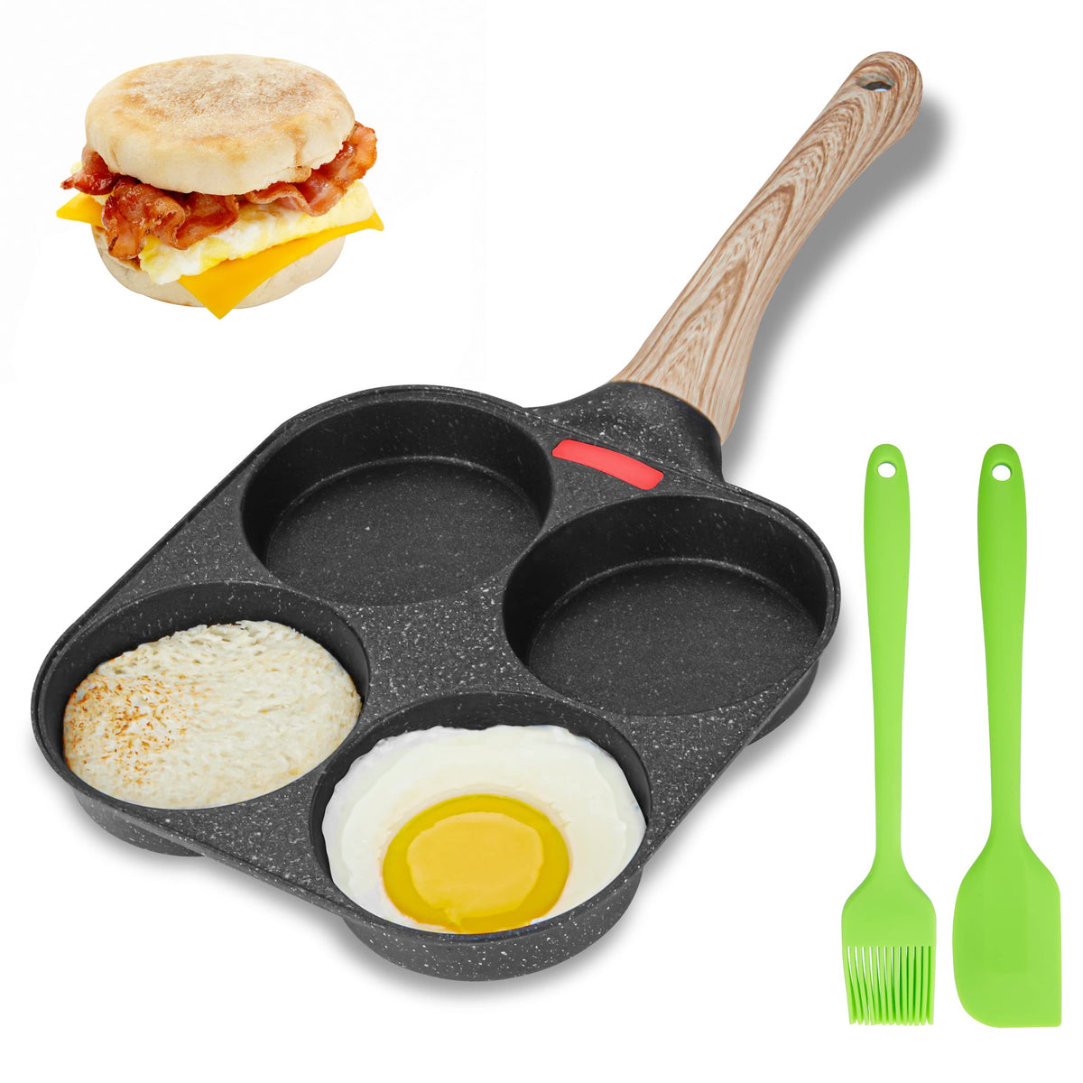 MyLifeUNIT egg frying pan exterior shows compact 4-cup design for quick breakfasts