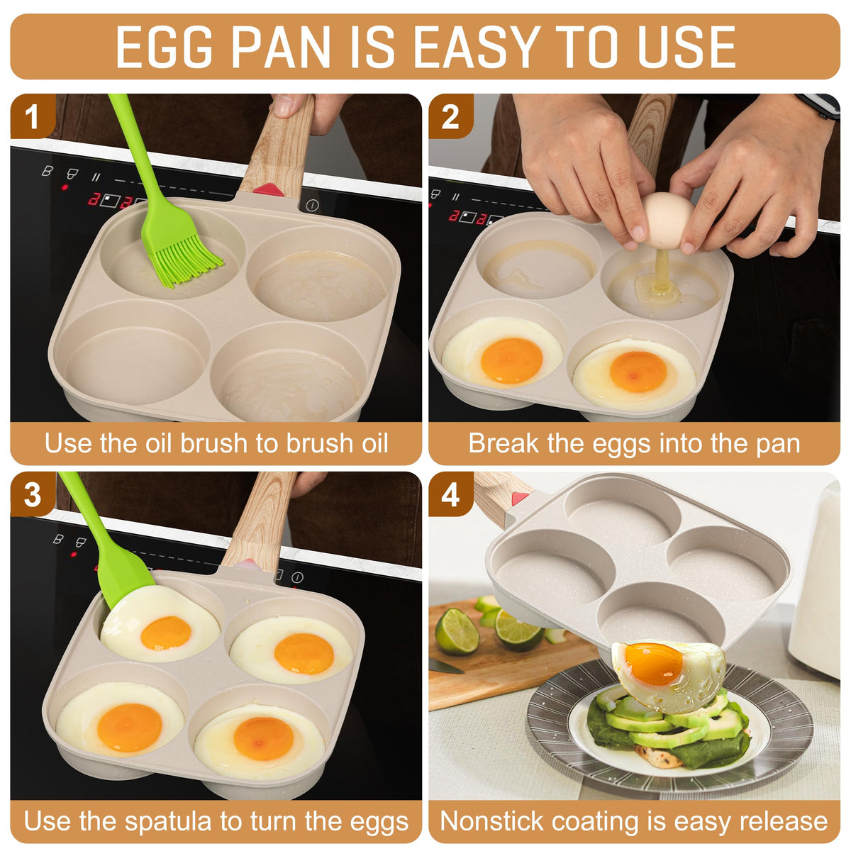 MyLifeUNIT ergonomic handle stays cool during morning frying.