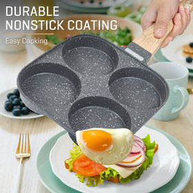 MyLifeUNIT Nonstick aluminum egg pan surface cleans easily after meals