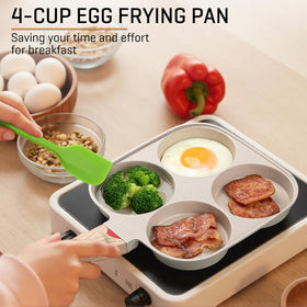 MyLifeUNIT egg pan with nonstick marble coating for easy release and cleanup.