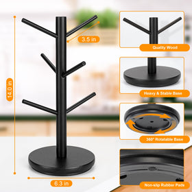 MyLifeUNIT elegant black mug holder enhances any kitchen or desk