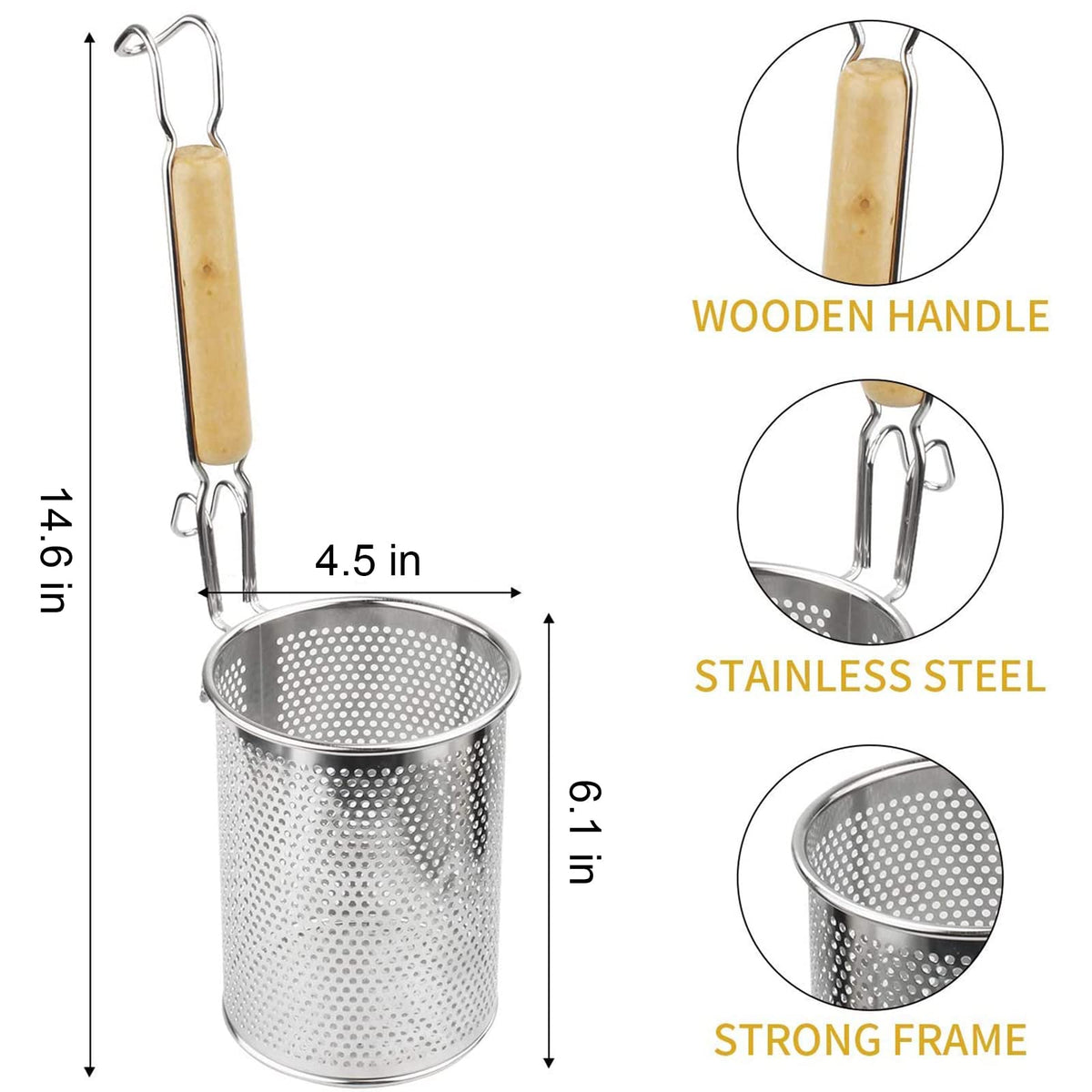 MylifeUNIT hanging hook on top handle saves kitchen space when stored.