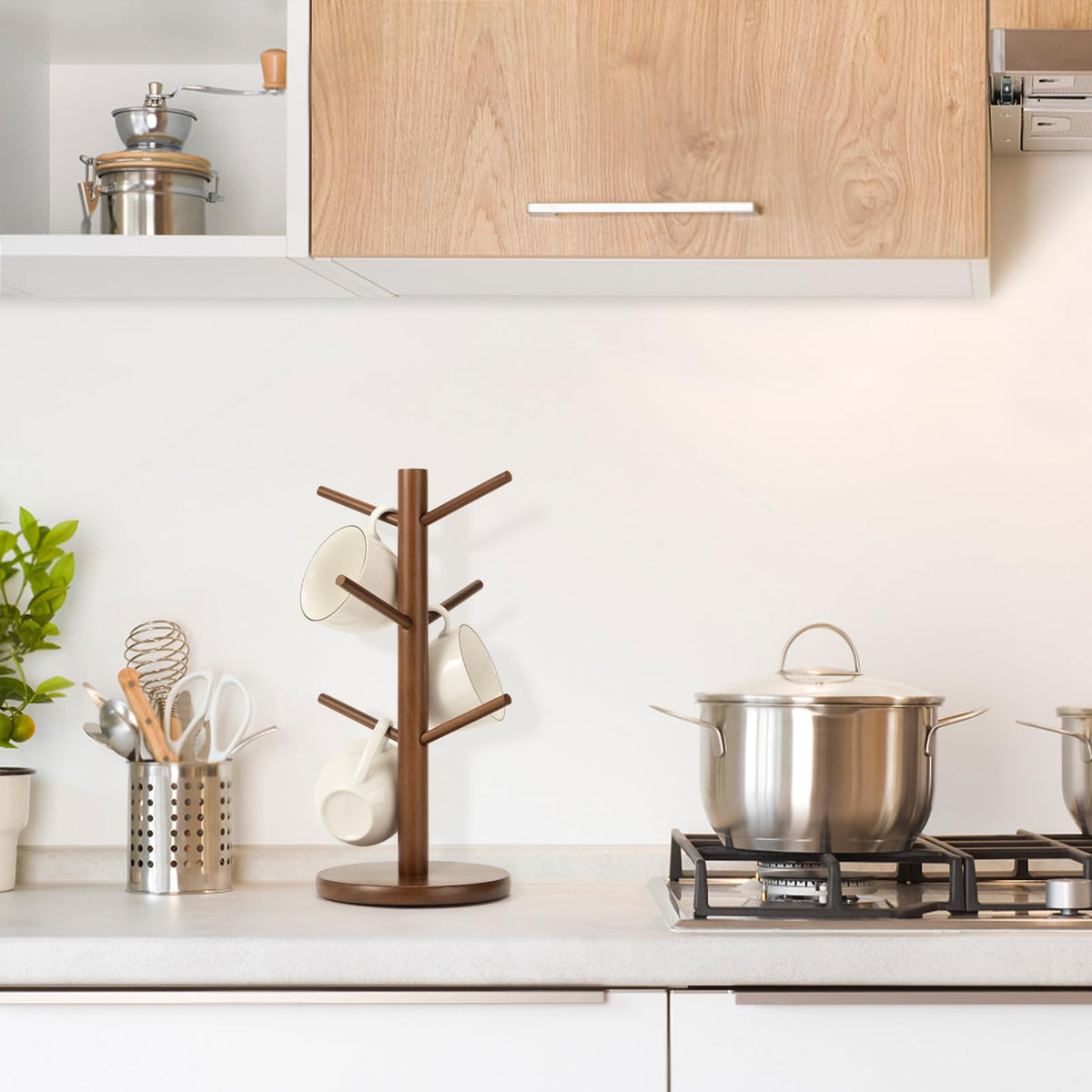 MyLifeUNIT mug holder tree doubles as donut stand or jewelry hanger
