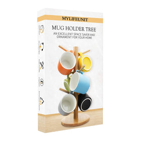 MyLifeUNIT mug holder tree six hooks organize cups and more.