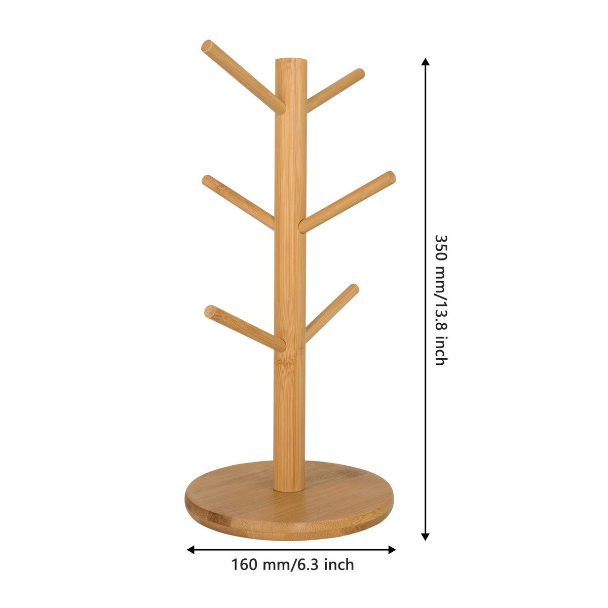 MyLifeUNIT mug holder tree anti-slip pads protect countertops.
