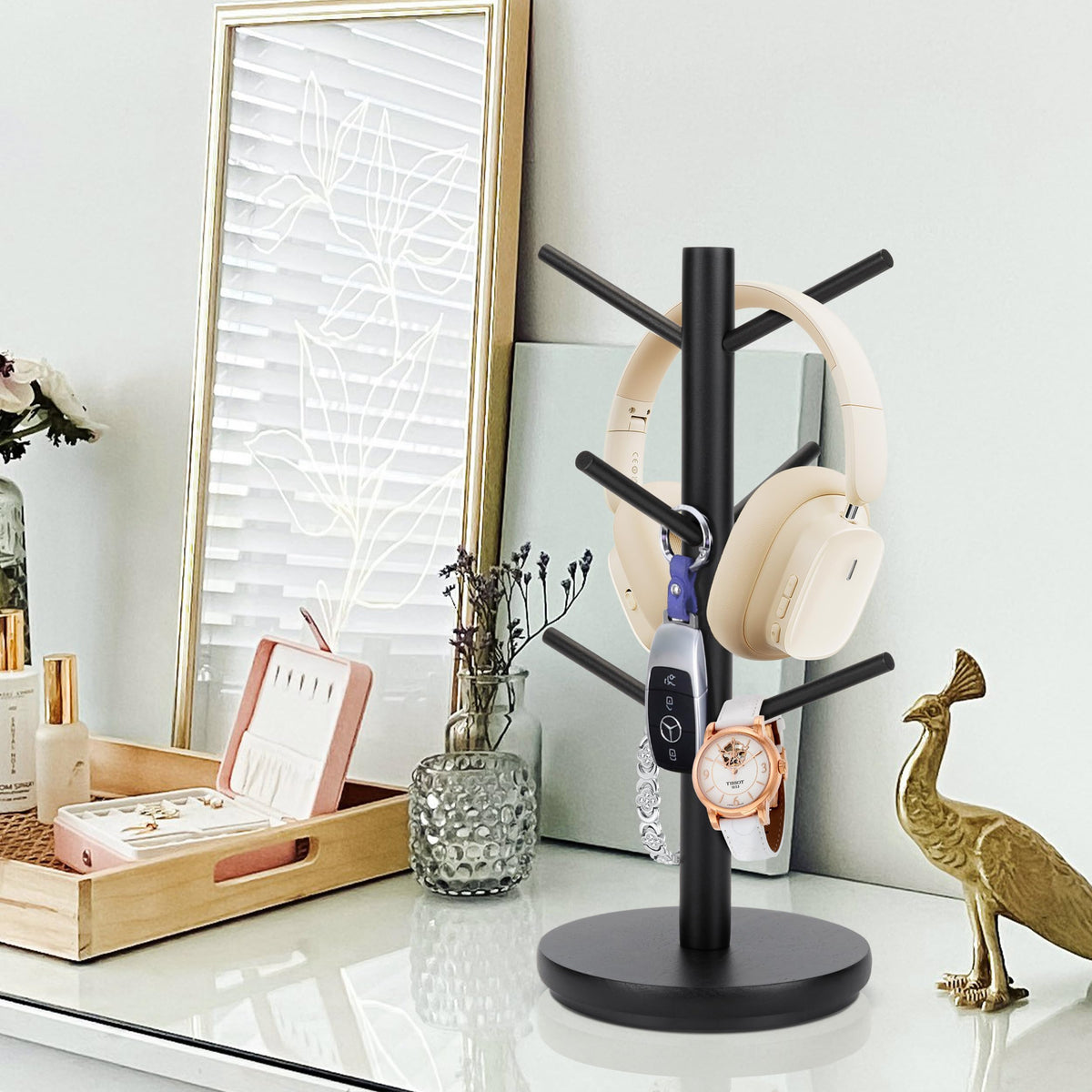 MyLifeUNIT mug tree doubles as an accessory organizer