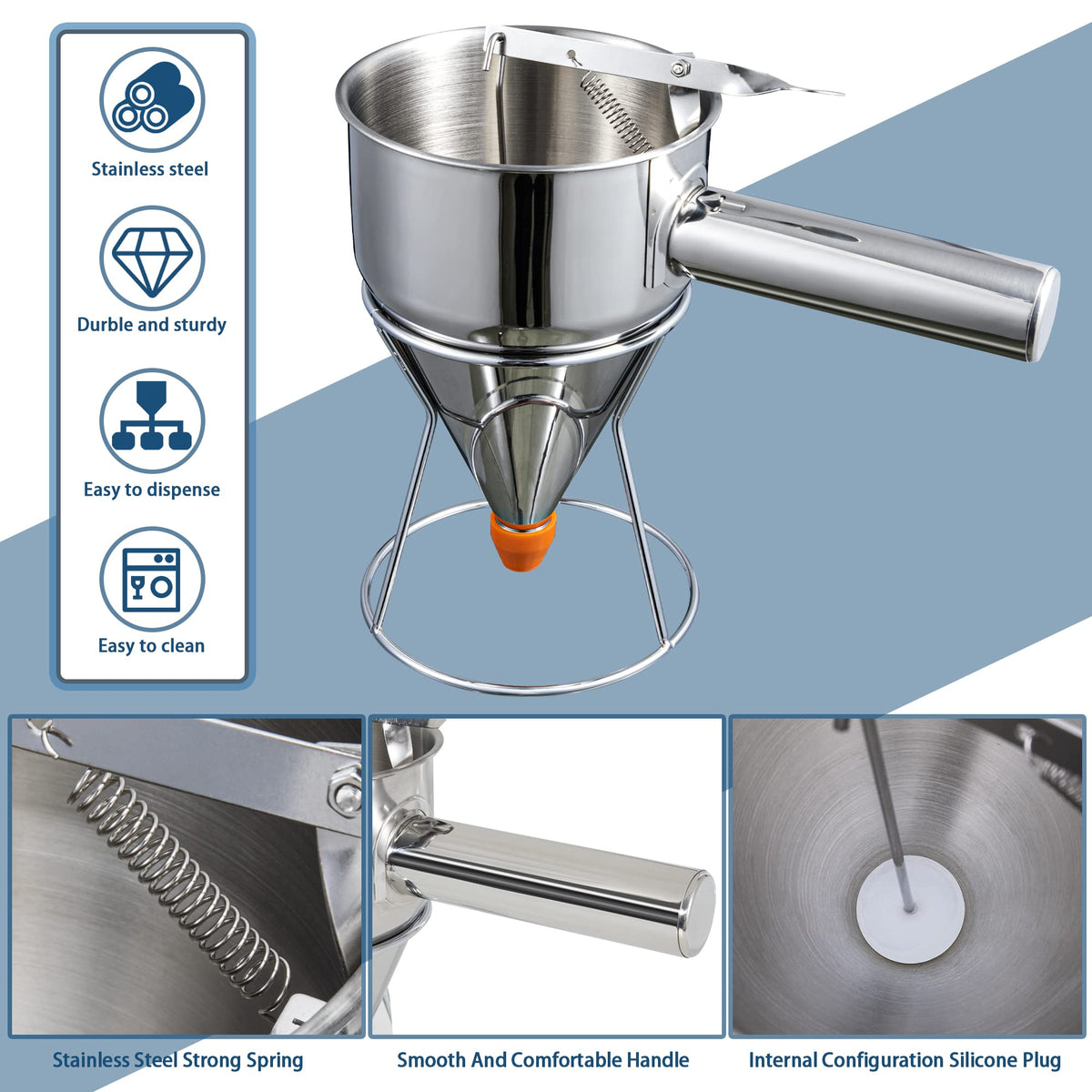 MyLifeUNIT lever-operated dispenser offering controlled batter flow