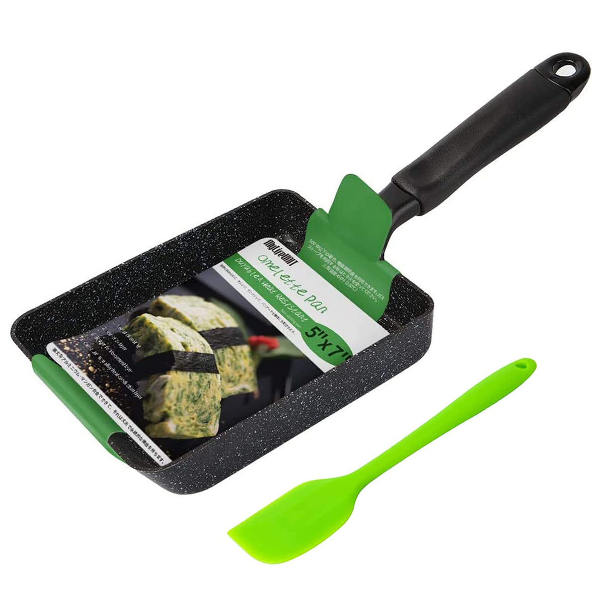 MyLifeUNIT Tamagoyaki Pan from top view showing square design for even omelette shaping.